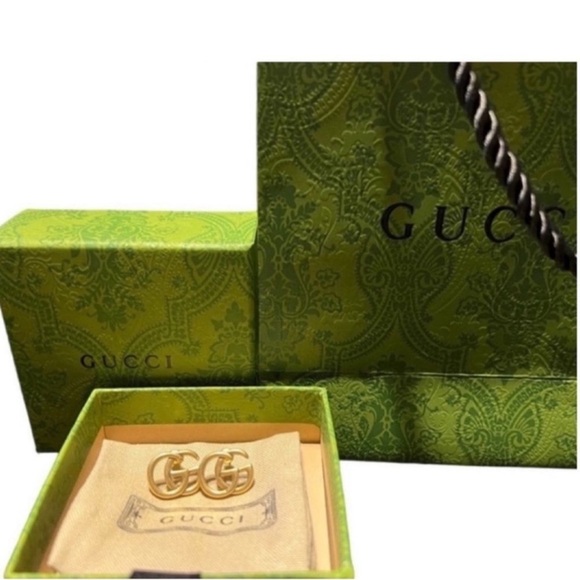 Gucci Metallic GG Logo Earrings - Picture 6 of 11
